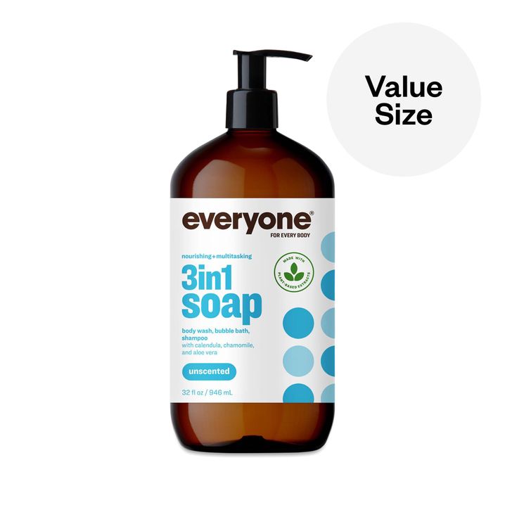 Everyone Unscented 3-in-1 Soap 3-Pack