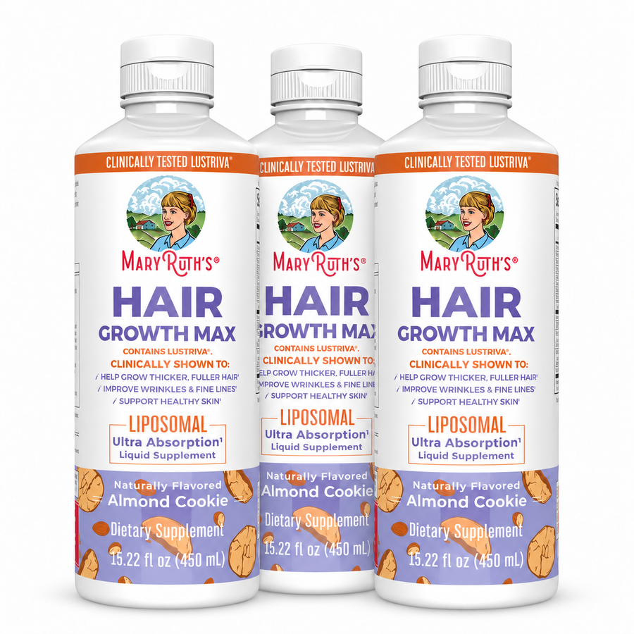 MaryRuth's Hair Growth Max Almond Cookie 3 bottle bundle