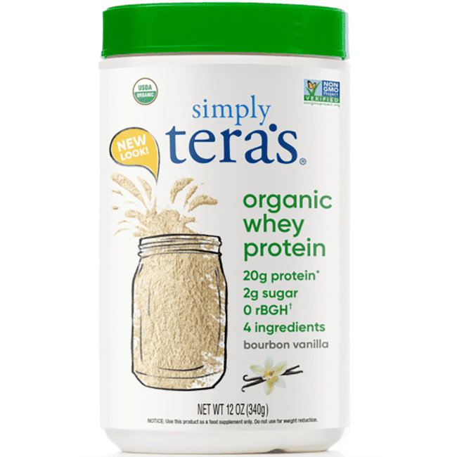 Simply Tera's Organic Bourbon Vanilla Whey Protein 12 oz