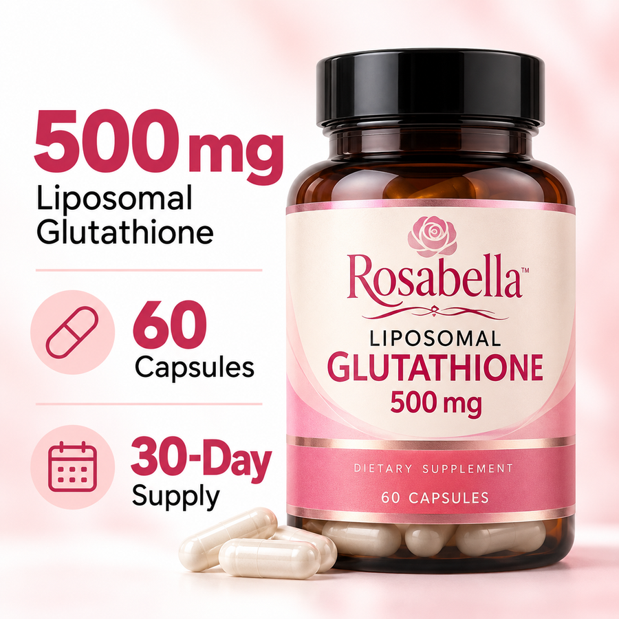 Rosabella Liposomal Glutathione 500 mg, 60 capsules and 30-day supply
