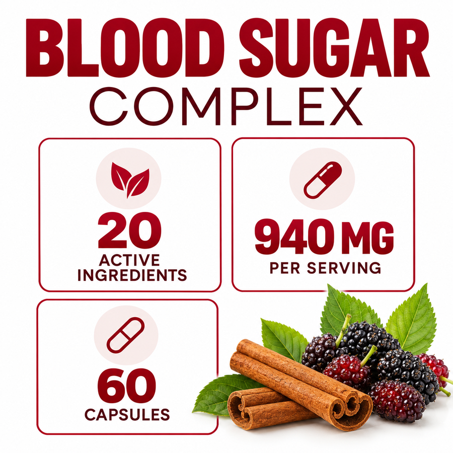 Toplux Nutrition Blood Sugar Complex – 940 mg, 60 Capsules factual product information