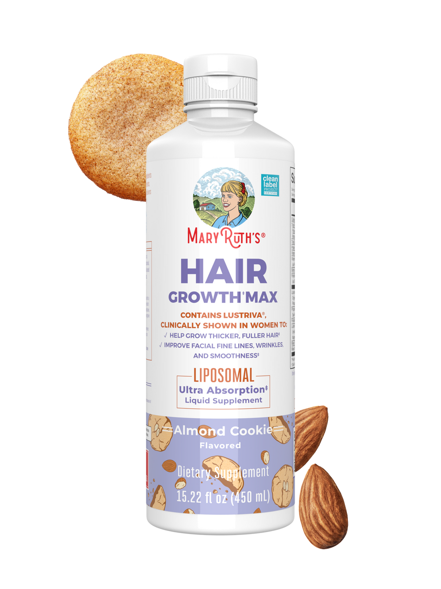 MaryRuth's Hair Growth Max Liposomal Liquid – Almond Cookie — additional product view