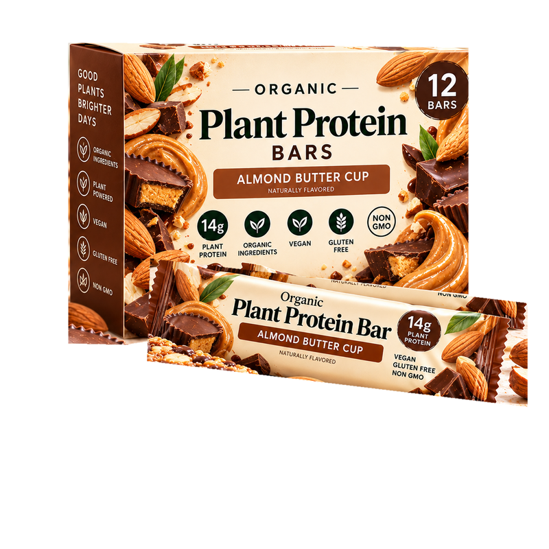 Almond Butter Cup plant protein bars