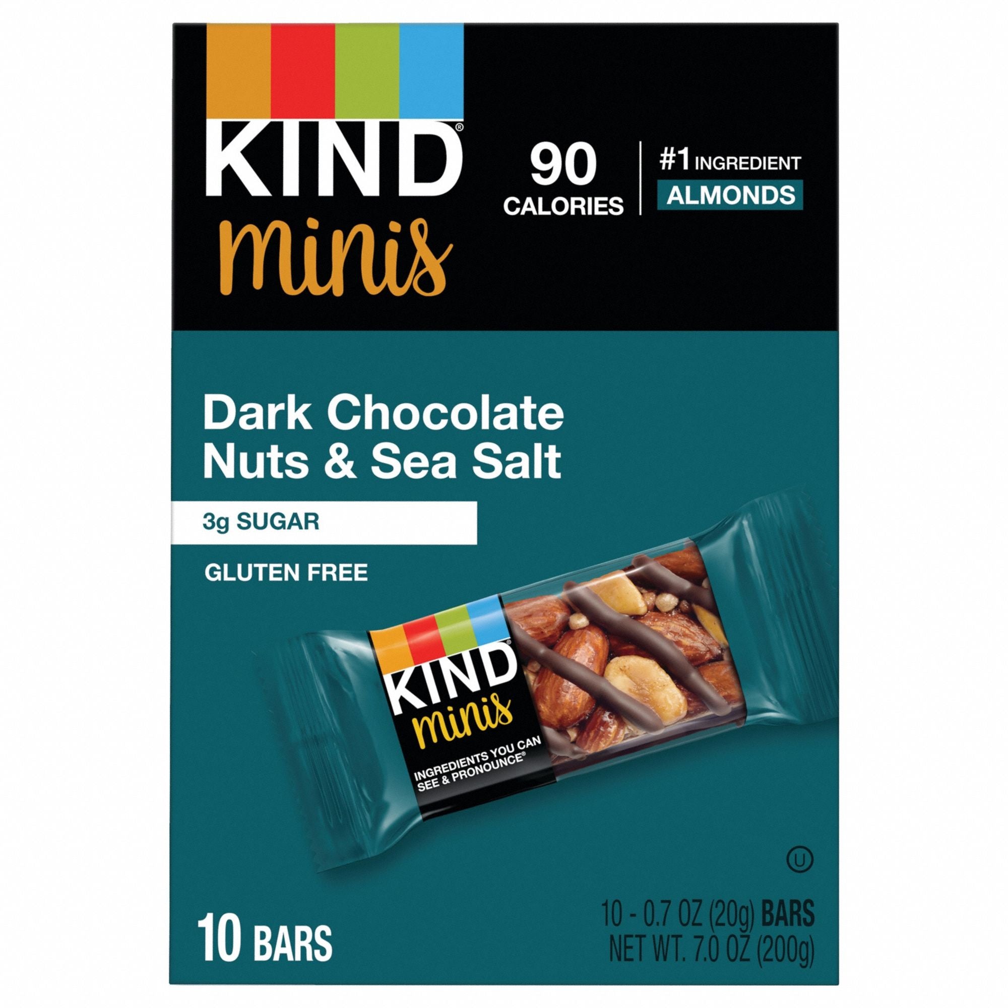 KIND Mini Dark Chocolate Nuts & Sea Salt Bars – 10 Count