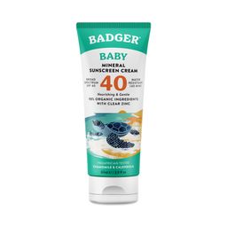 Badger SPF 40 Baby Mineral Sunscreen Cream 2.9 oz