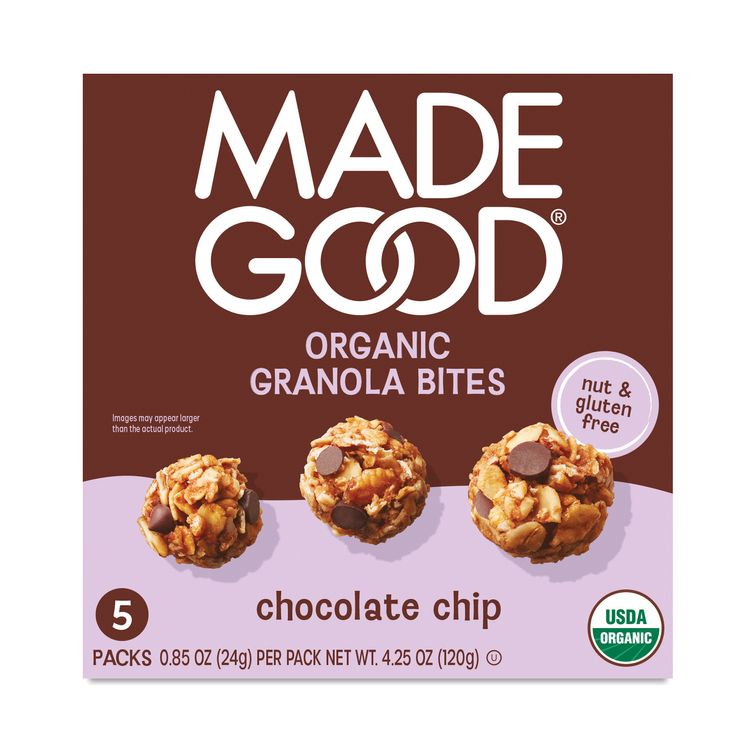 MadeGood Chocolate Chip Granola Bites – 5 Packs