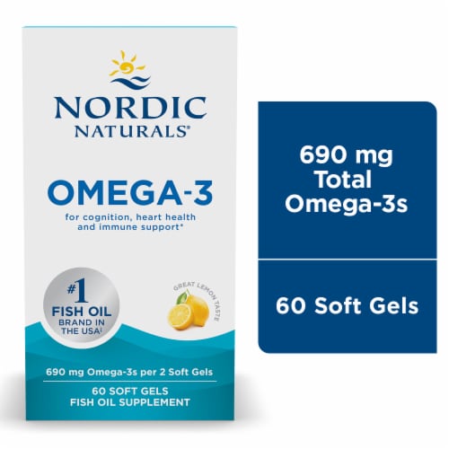 Nordic Naturals Omega-3, Lemon – 60 Soft Gels