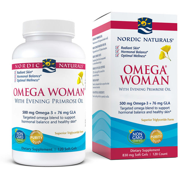 Nordic Naturals Omega Woman with Evening Primrose Oil – 120 Soft Gels