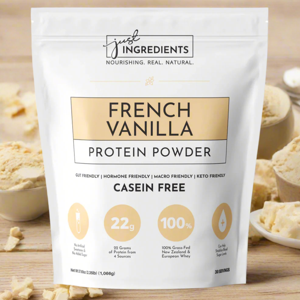 Just Ingredients Casein Free Protein Powder, French Vanilla – 18.8 oz