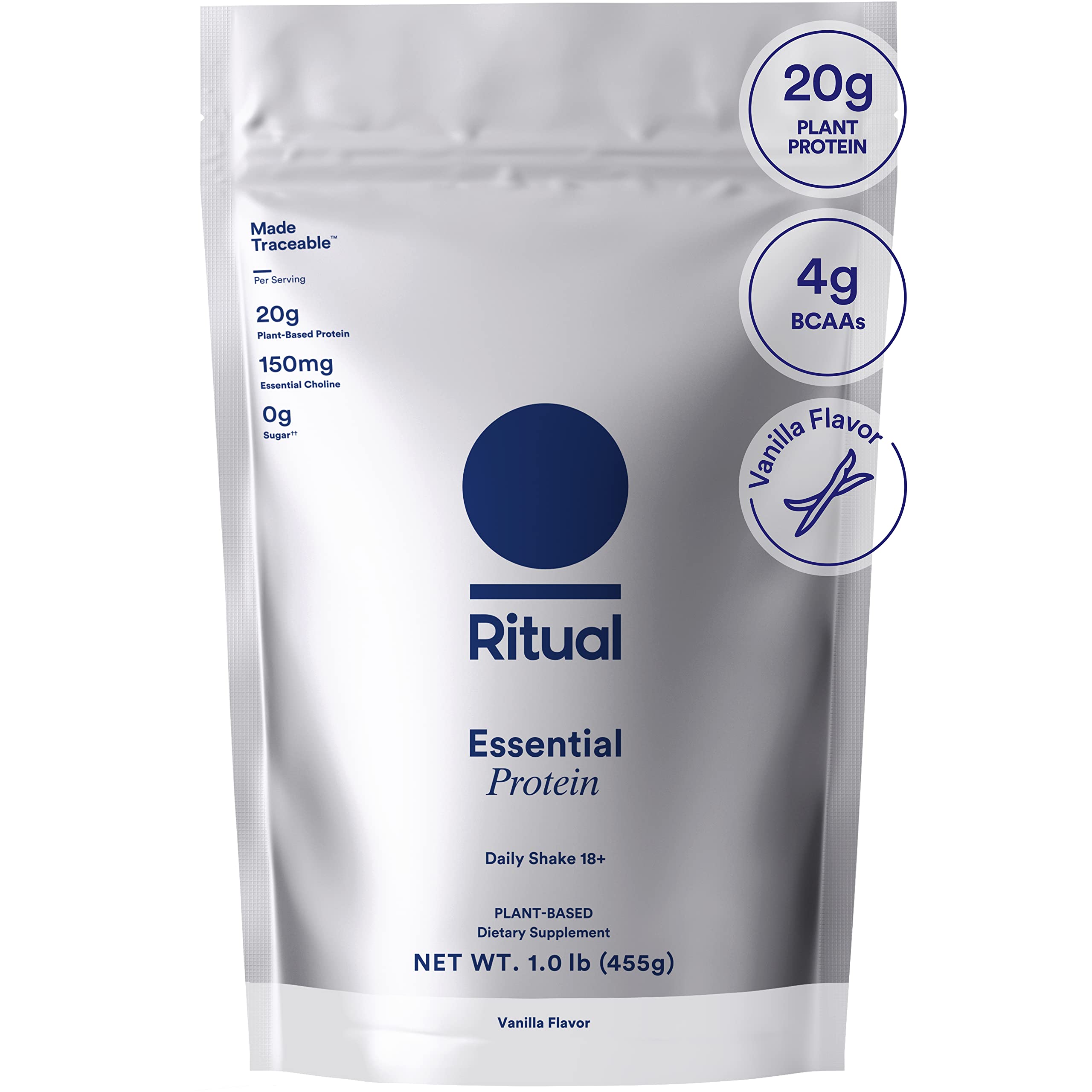 Ritual Essential Plant-Based Protein, Vanilla – 1 lb