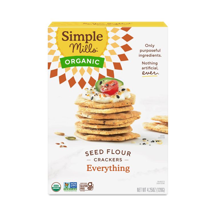 Simple Mills Organic Everything Seed Flour Crackers – 4.25 oz