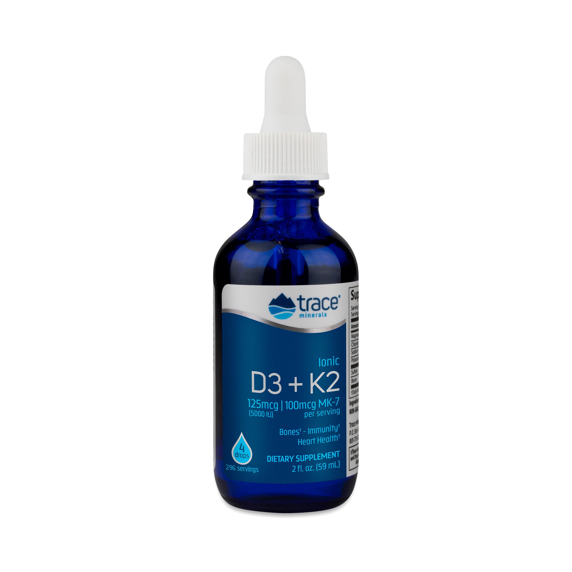 Trace Liquid Ionic D3 + K2 – 2 fl oz