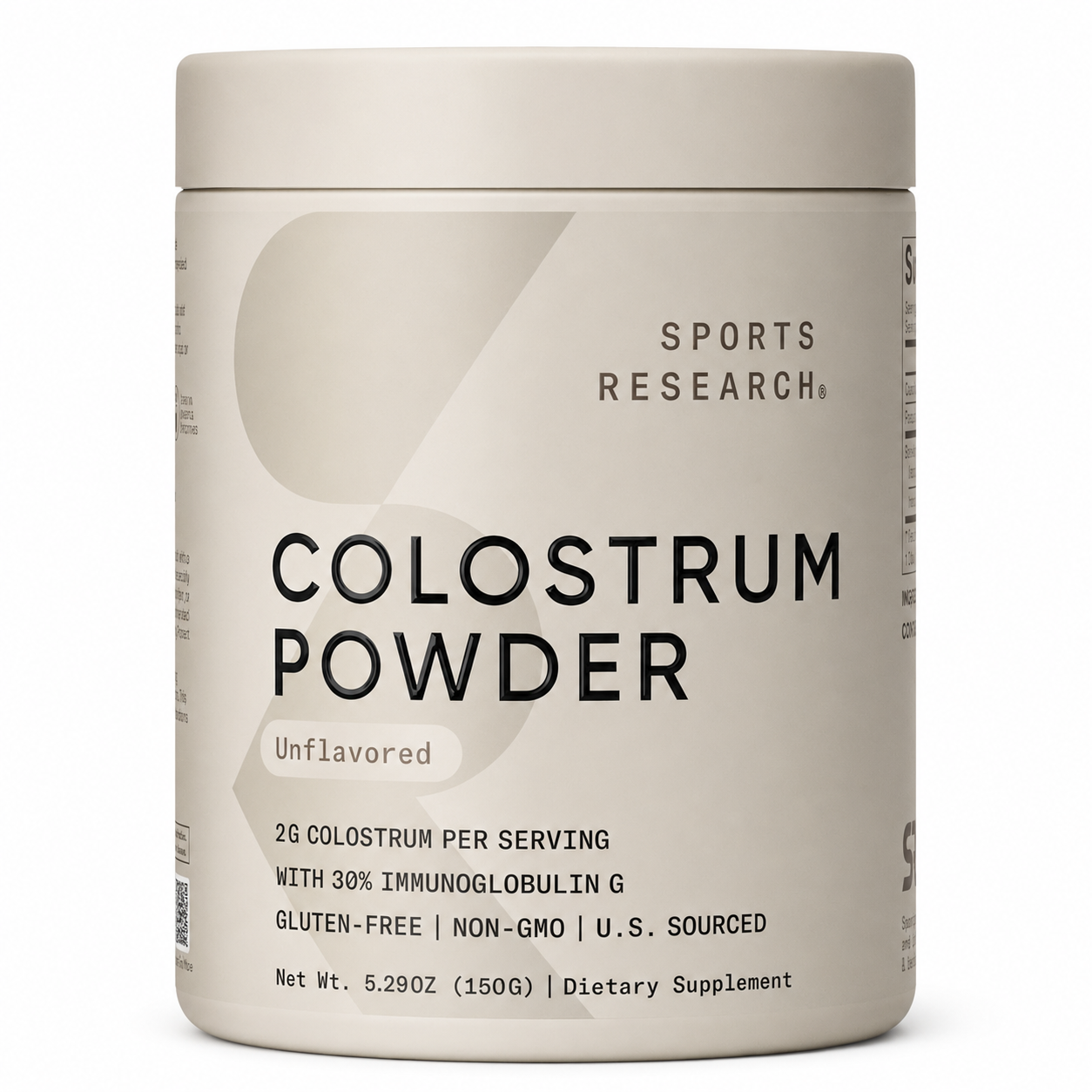 Sports Research Colostrum Powder, Unflavored