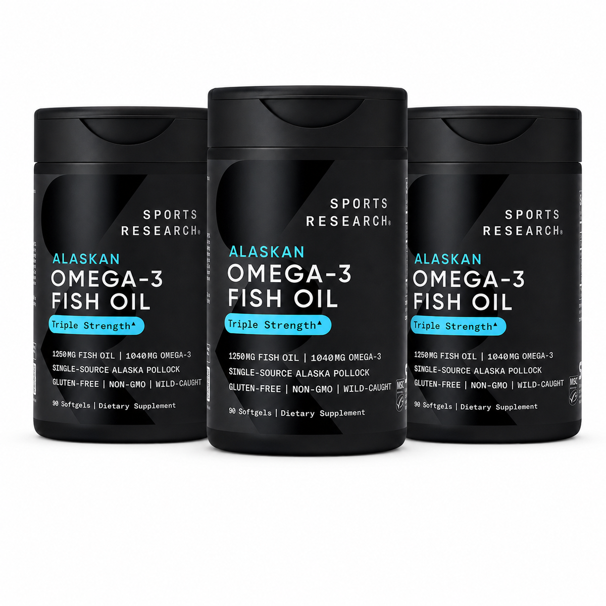 Sports Research Alaskan Omega-3 Fish Oil, Triple Strength – 2-Pack image 4