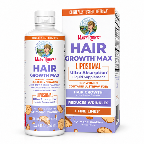MaryRuth's Hair Growth Max Liposomal Liquid – Almond Cookie – 15.22 fl oz
