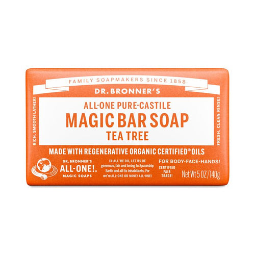Dr. Bronner's Pure-Castile Magic Bar Soap Tea Tree 6-Pack
