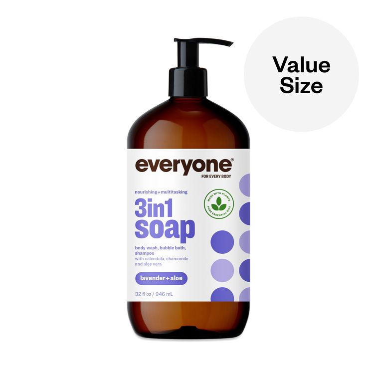 Everyone Lavender & Aloe 3-in-1 Soap 3-Pack