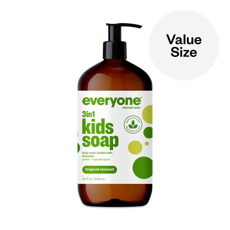 Everyone Kids Tropical Coconut 3-in-1 Soap 3-Pack