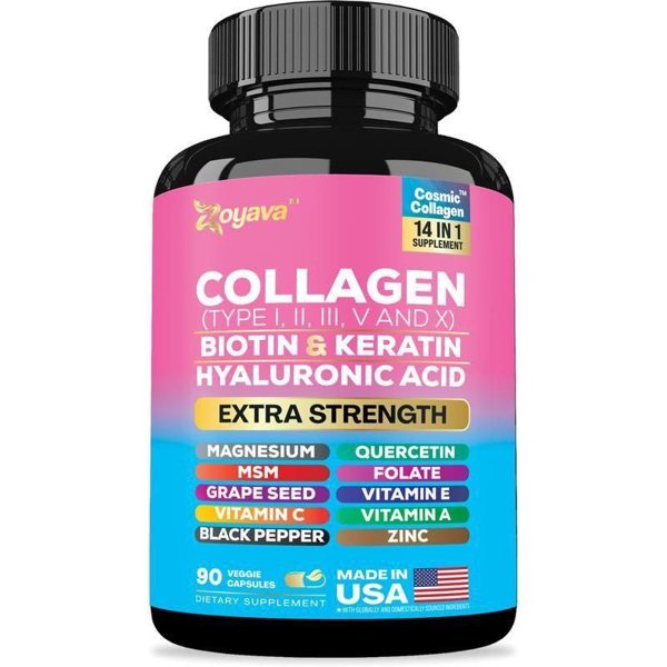 Zoyava Cosmic Collagen 14-in-1, 90 veggie capsules; supplier package photo