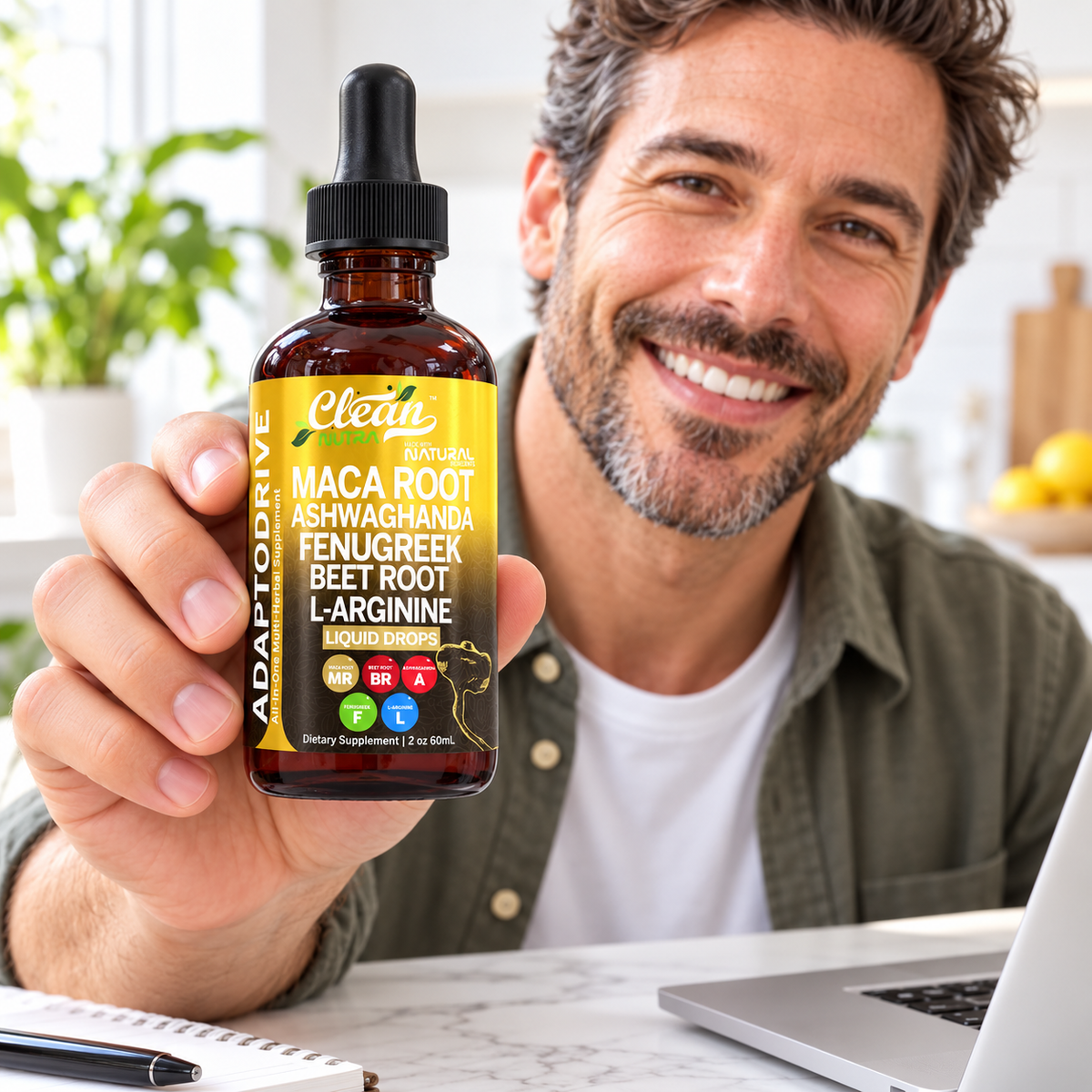 Clean Nutra Adapto Drive liquid drops, 2 fl oz lifestyle image