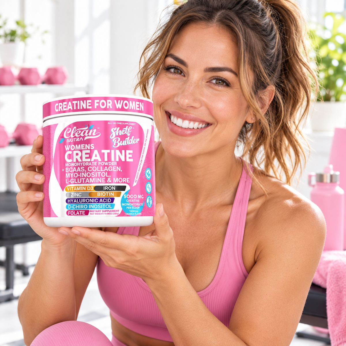 Clean Nutra Women's Creatine Tropical Orange 9.48 oz lifestyle image