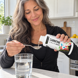 AI-generated lifestyle illustration showing Cutler Carnitine poured into a spoon