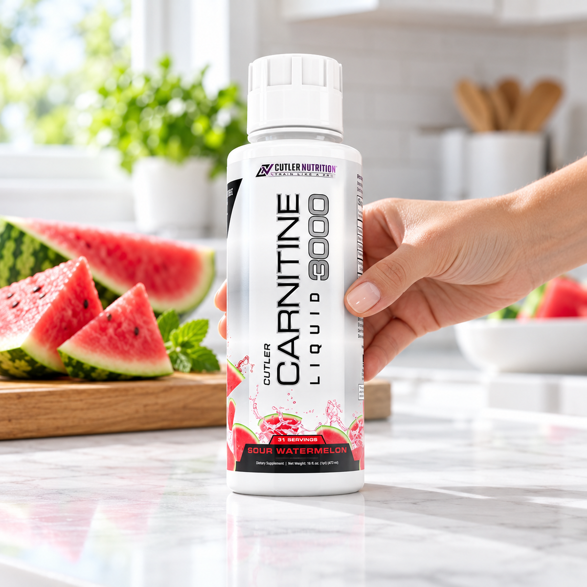 Cutler Nutrition Carnitine Liquid 3000, Sour Watermelon, 16 fl oz