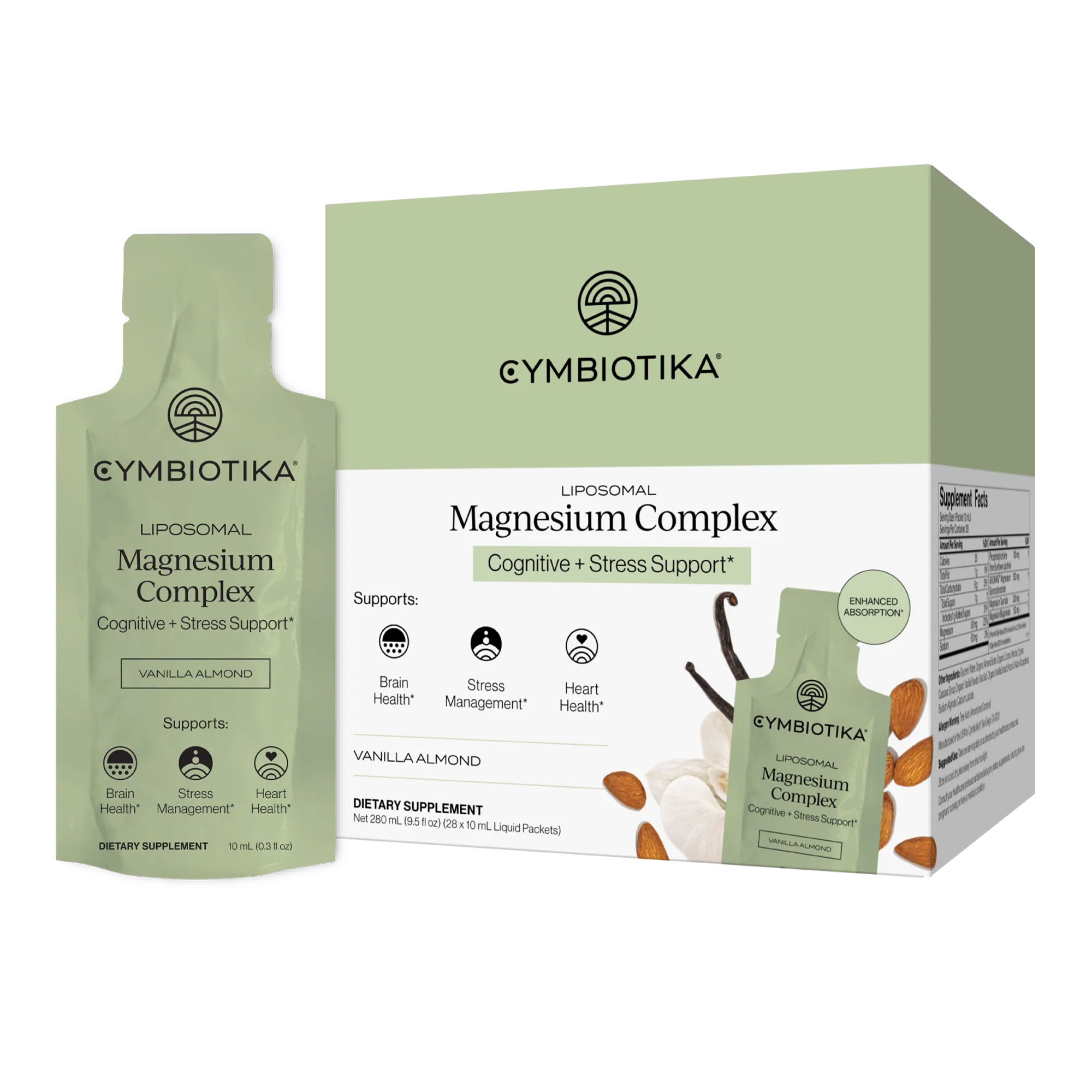 Cymbiotika Liposomal Magnesium Complex Vanilla Almond – 28 Packets