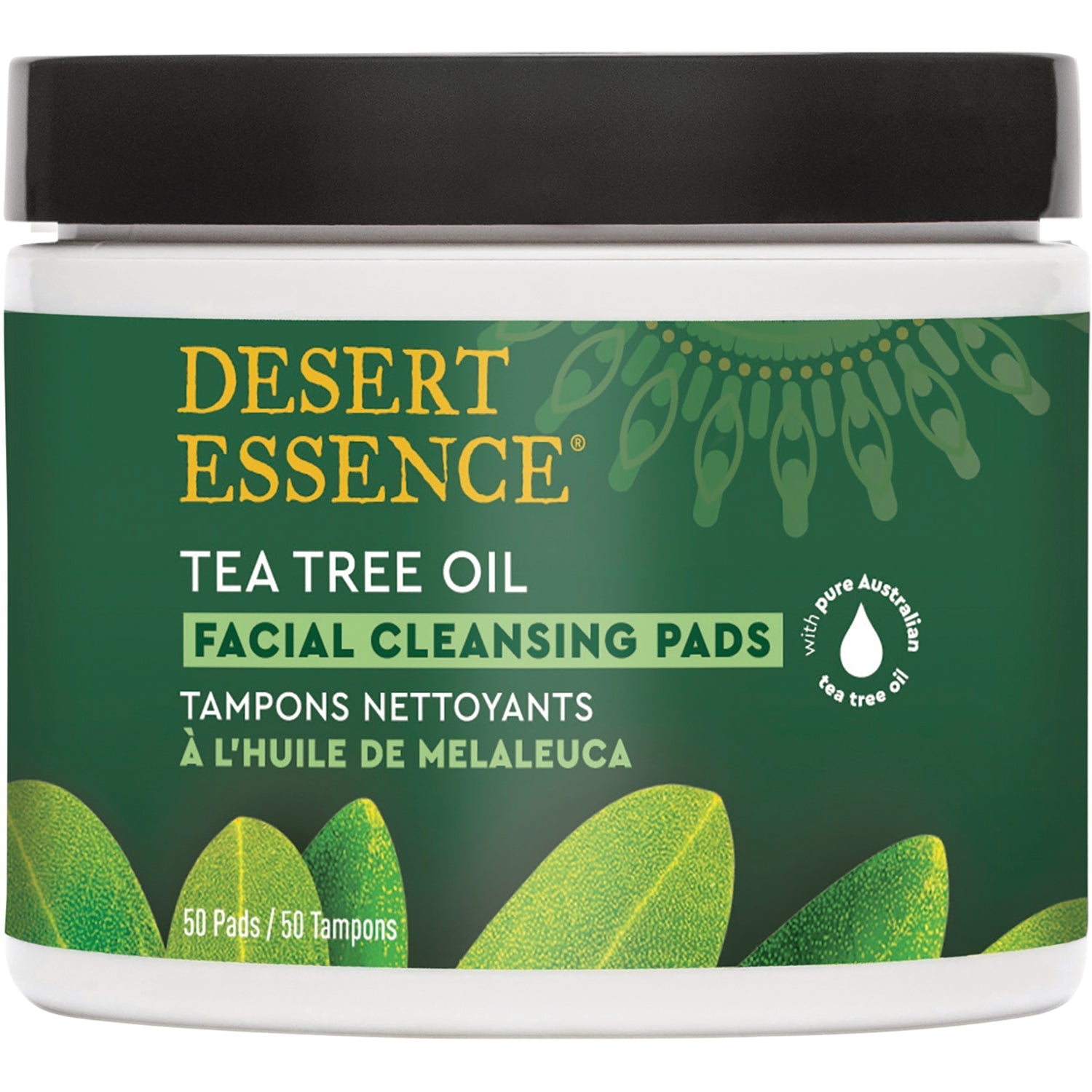 Desert Essence Tea Tree Oil Facial Cleansing Pads – 50 Count