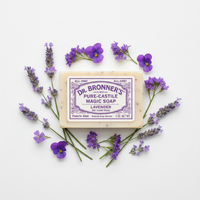 Dr. Bronner's Lavender Soap - White Background