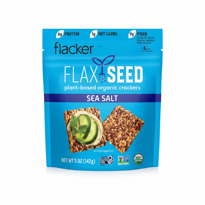 Doctor in the Kitchen Flackers, Sea Salt Flax Seed Crackers, Organic, 5 oz