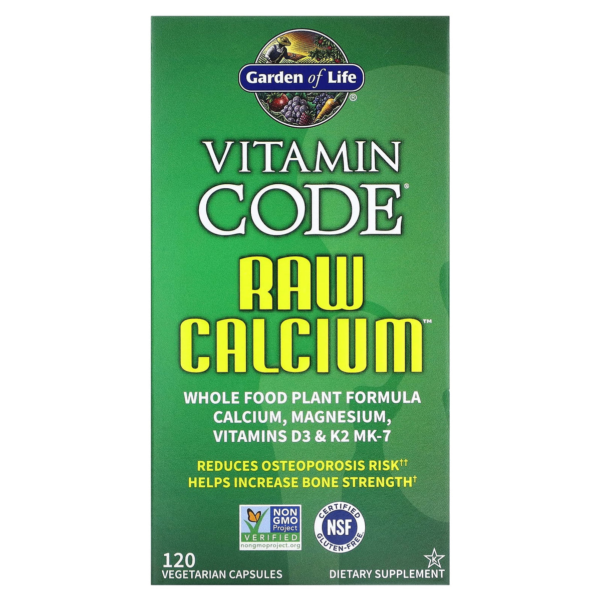 Garden of Life Vitamin Code Raw Calcium 120 capsules