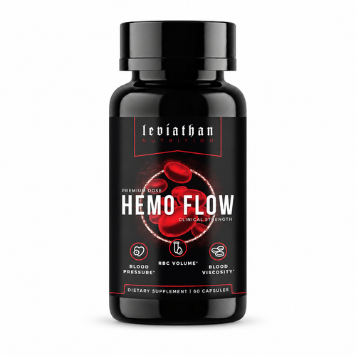 Leviathan Hemo Flow – 60 capsules, front bottle