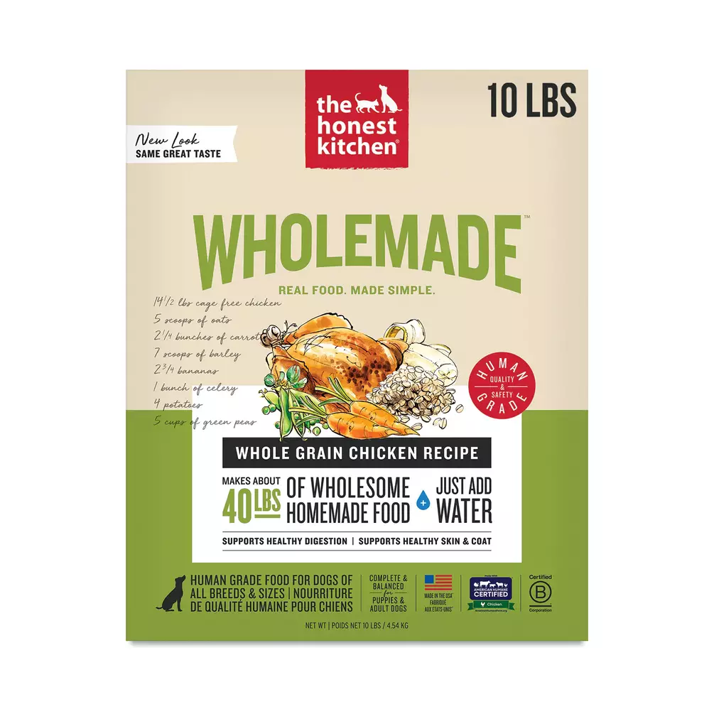 The Honest Kitchen Wholemade Whole Grain Chicken Recipe Dog Food 10 LBS
