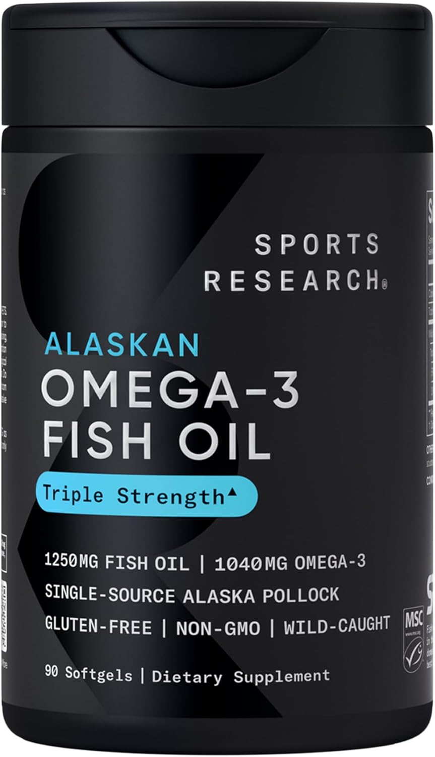 Sports Research Alaskan Omega-3 Fish Oil, Triple Strength