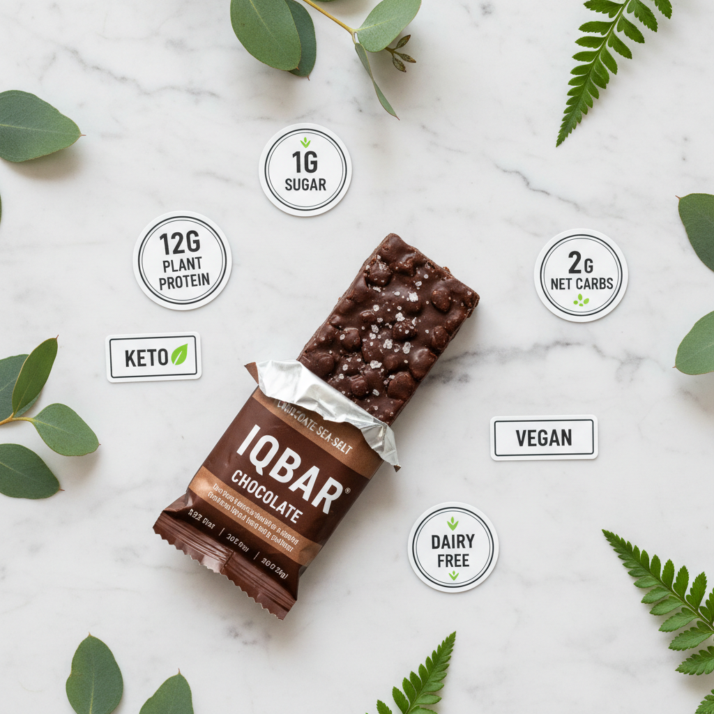 IQBAR Chocolate Sea Salt - Flat lay