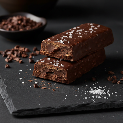 IQBAR Brain and Body Plant Protein Bars, Chocolate Sea Salt, 12 Count