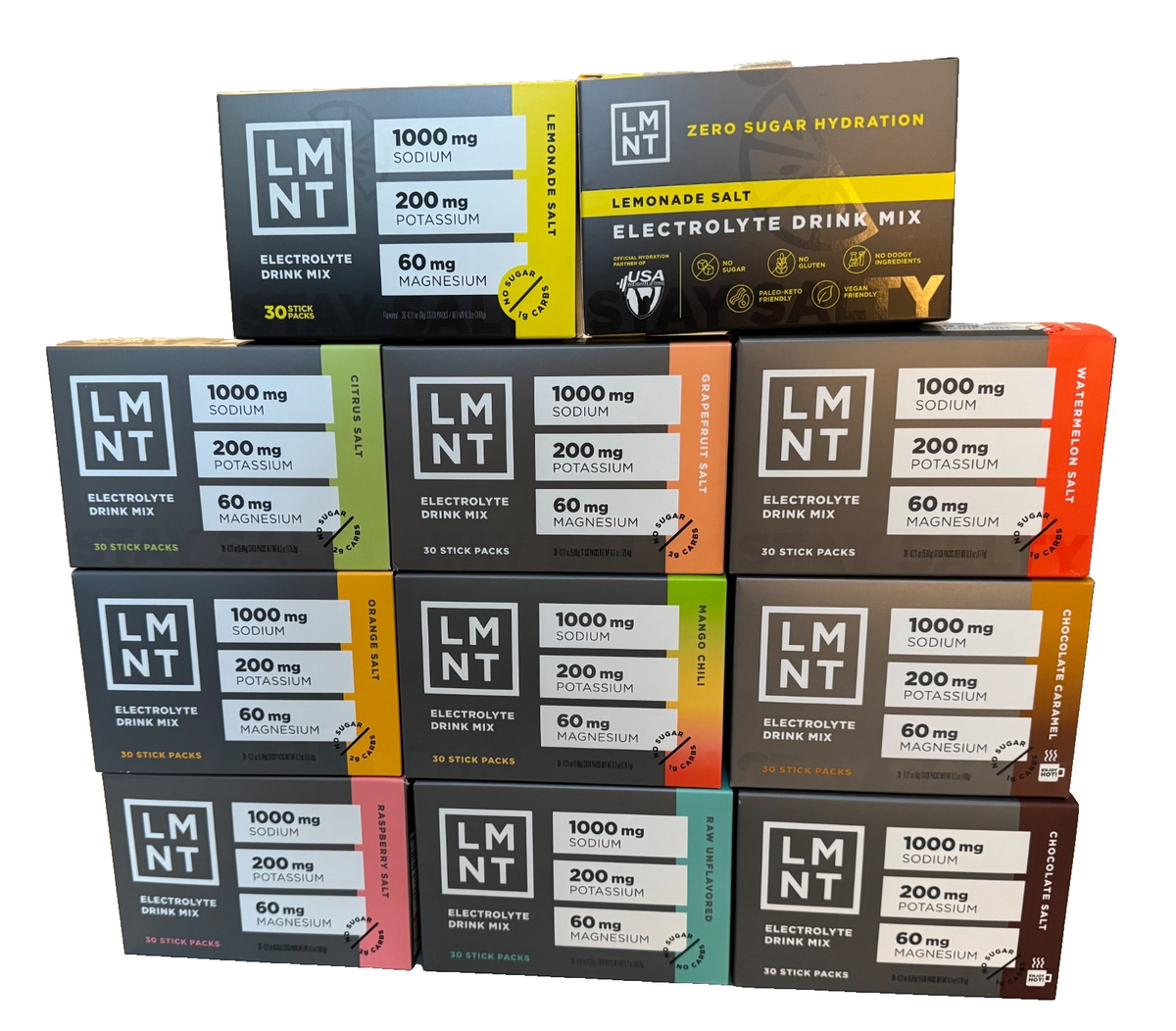 LMNT electrolyte drink mix flavor assortment