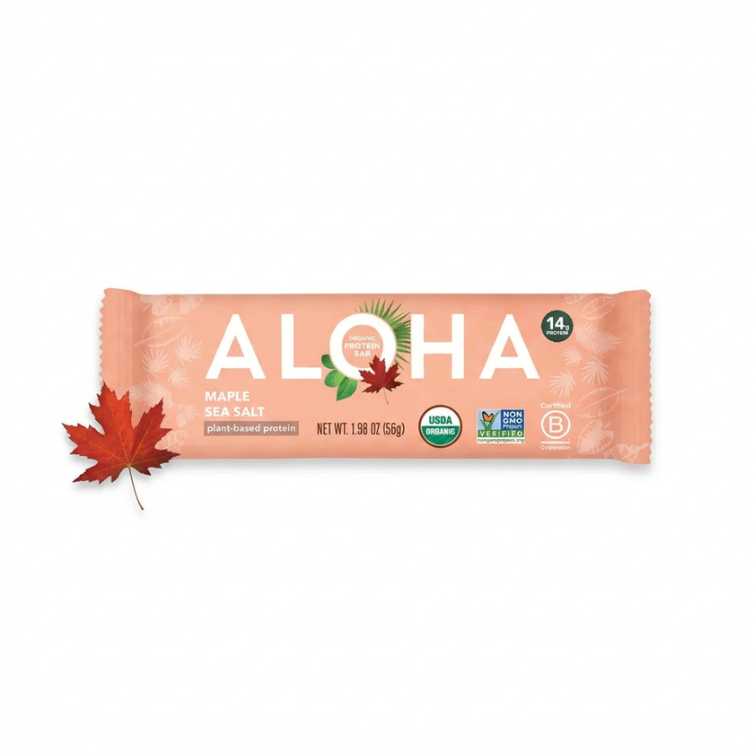 Maple Sea Salt plant protein bars, 12-count box
