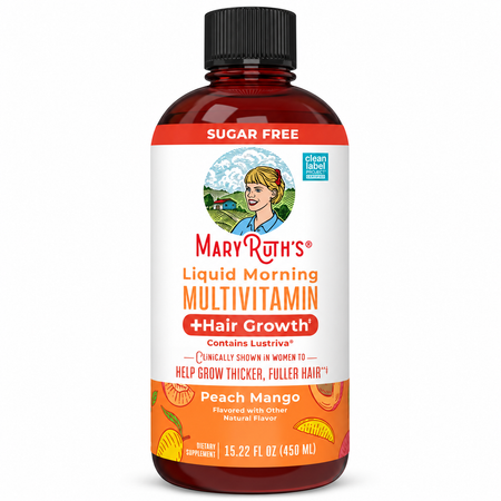 MaryRuth's Peach Mango 15.22 fl oz bottle on white