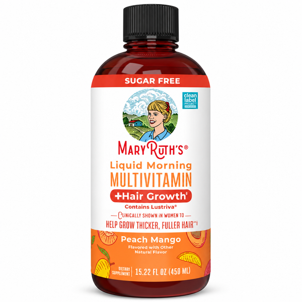 MaryRuth's Peach Mango 15.22 fl oz bottle on white