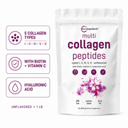 Micro Ingredients Multi Collagen Peptides Powder – 1 lb
