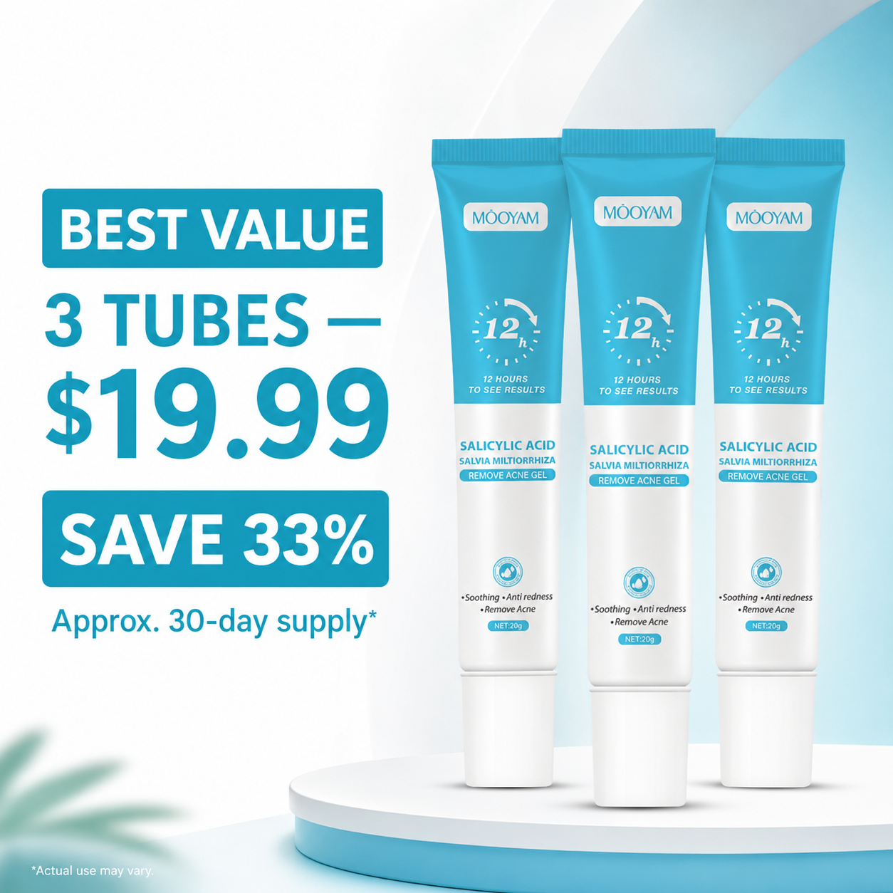 MOOYAM three tube value pack for $19.99