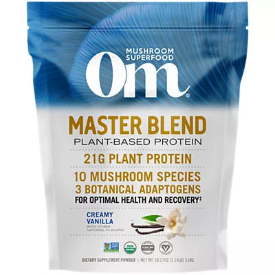 OM Mushroom Master Blend Protein Creamy Vanilla 18.27 oz