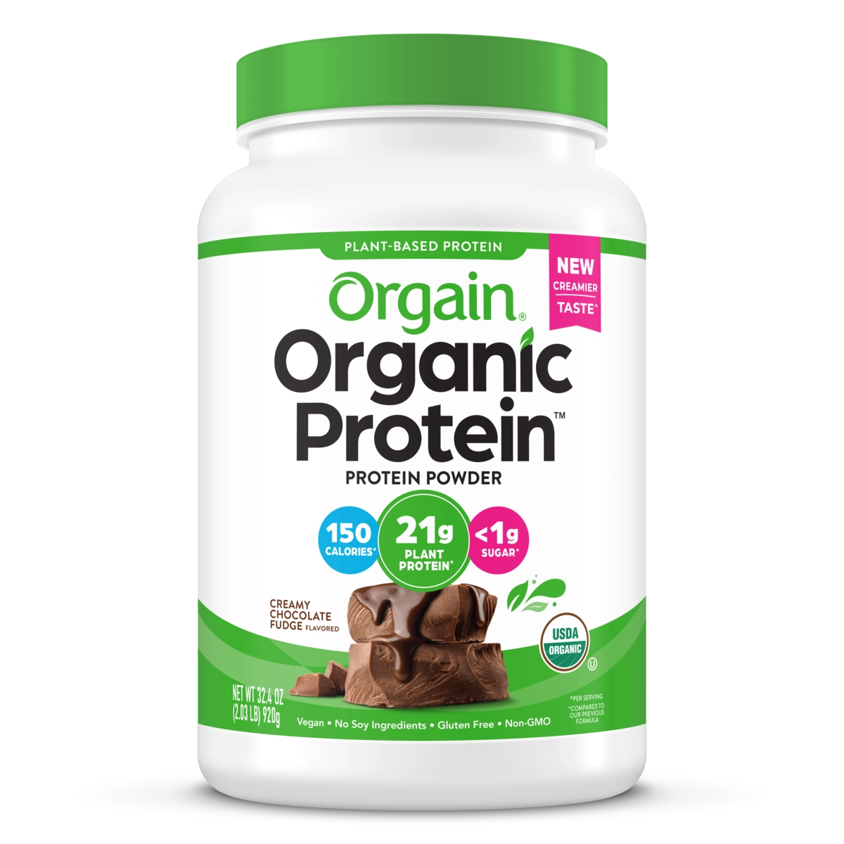 Orgain Organic Plant-Based Protein Powder – 3 Flavors