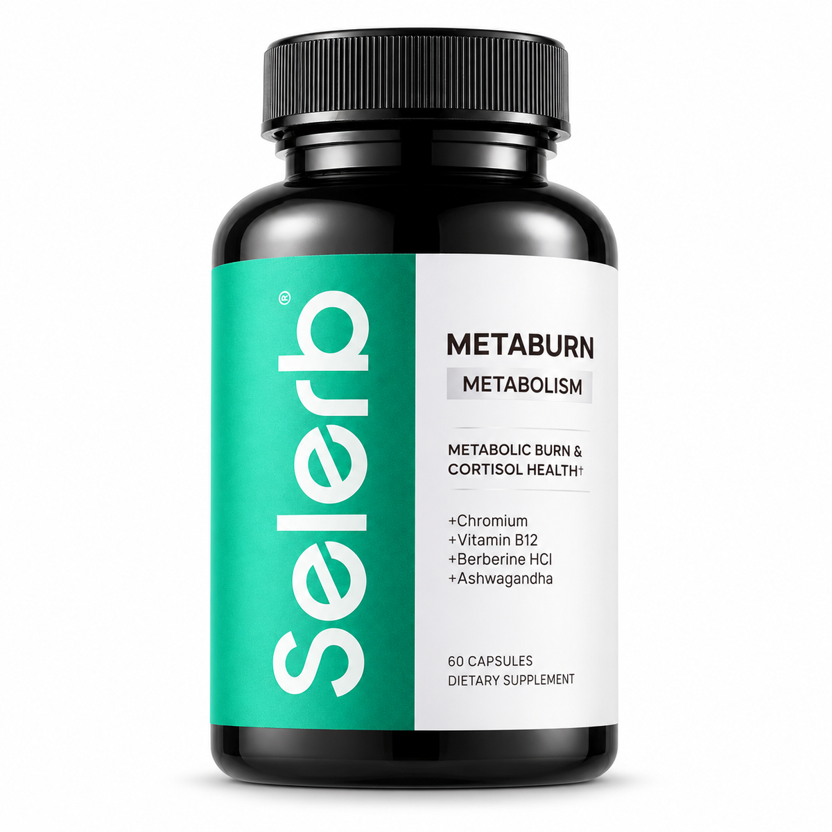 Selerb MetaBurn 60 capsule bottle on white background