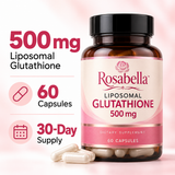 Rosabella Liposomal Glutathione 500 mg, 60 capsules and 30-day supply
