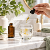 Illustrative liquid supplement dropper routine scene