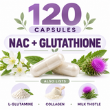 Daitea NAC and Glutathione facts — 120 capsules