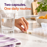 Illustrative two capsule daily routine